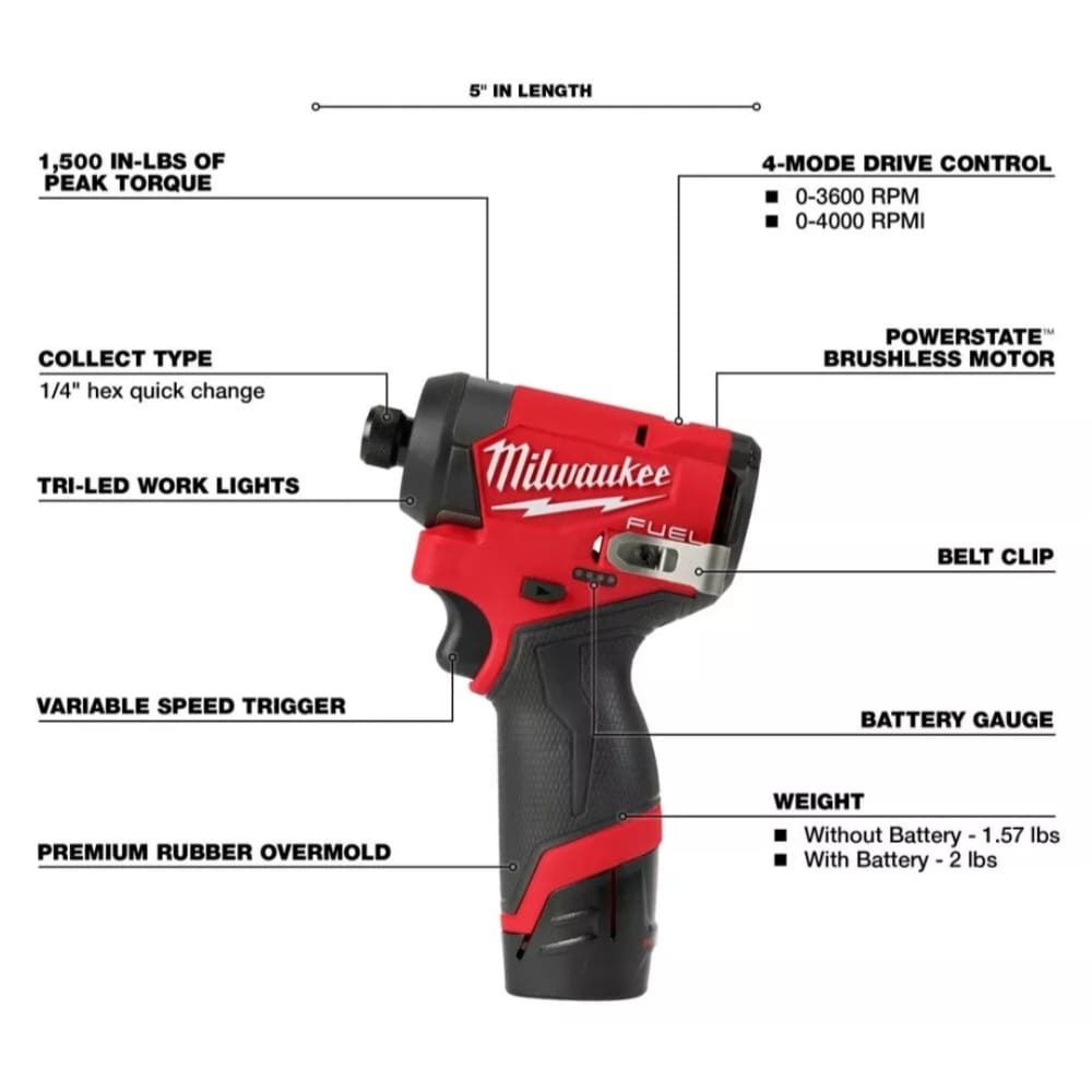 Kit de 2 Taladros Milwakee (Destornillador y de Impacto) 3497-22
