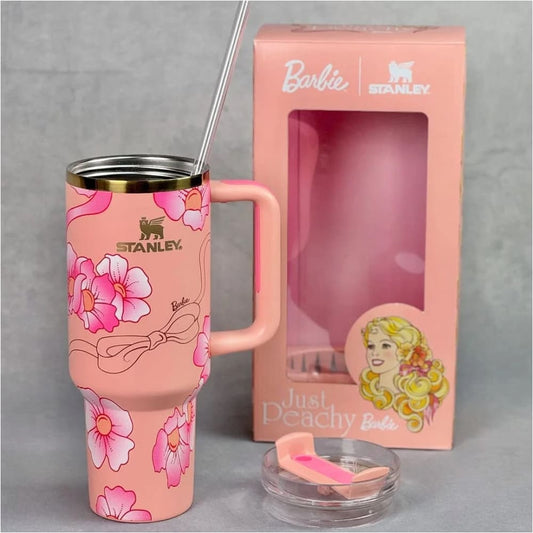 Taza coleccionable Stanley BARBIE de Acero inoxidable - 1.2 Litros (FLORES)