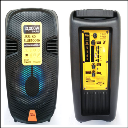 PARLANTE RECARGABLE BLUETOOTH DE 10,000W P.M.P.O