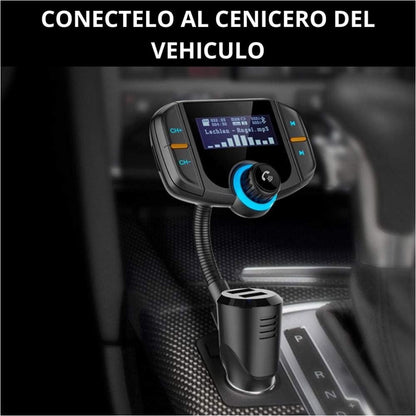 HF AUDIO| TRANSMISOR BLUETOOTH – KIT MANOS LIBRES – CARGADOR USB – AUX – CONTROL REMOTO