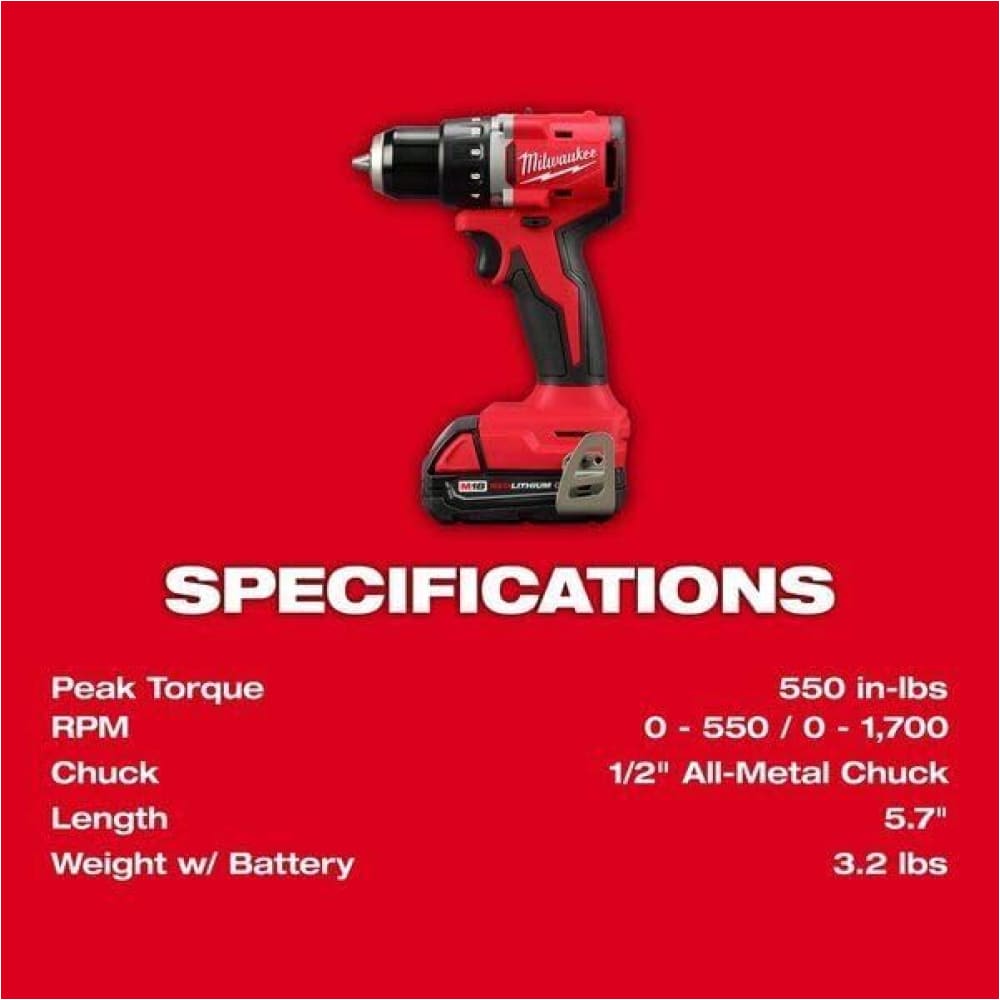 Taladro Inalámbrico Milwaukee 3601-22CT