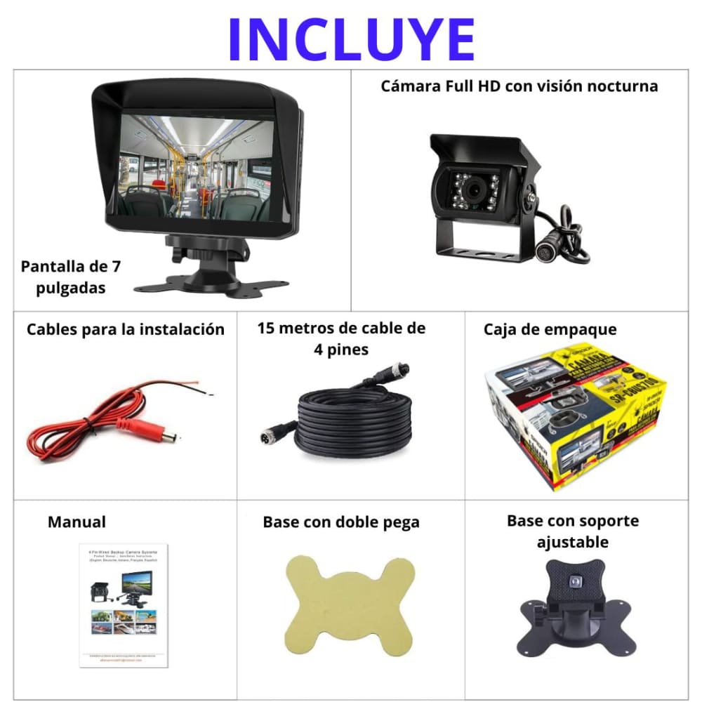 Cámara Para Autobús y Vehículos Pesados con Visión Nocturna Infrarroja