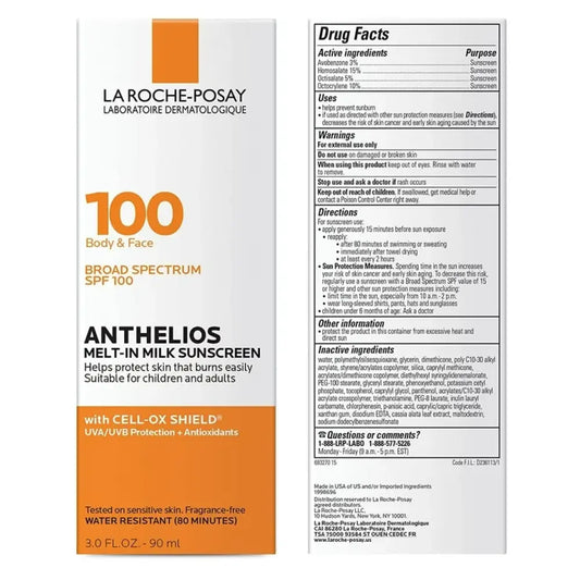Súper Protector Solar Anthelios con Leche SPF 100