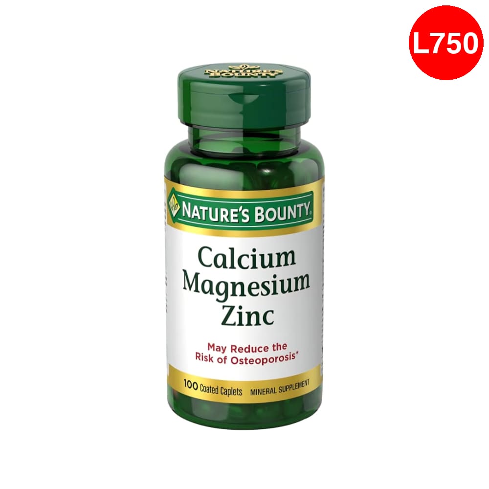 Capsulas de Calcio Magnesio Zinc con Vitamina D3 (Nature’s Bounty de 100 UNDS.)