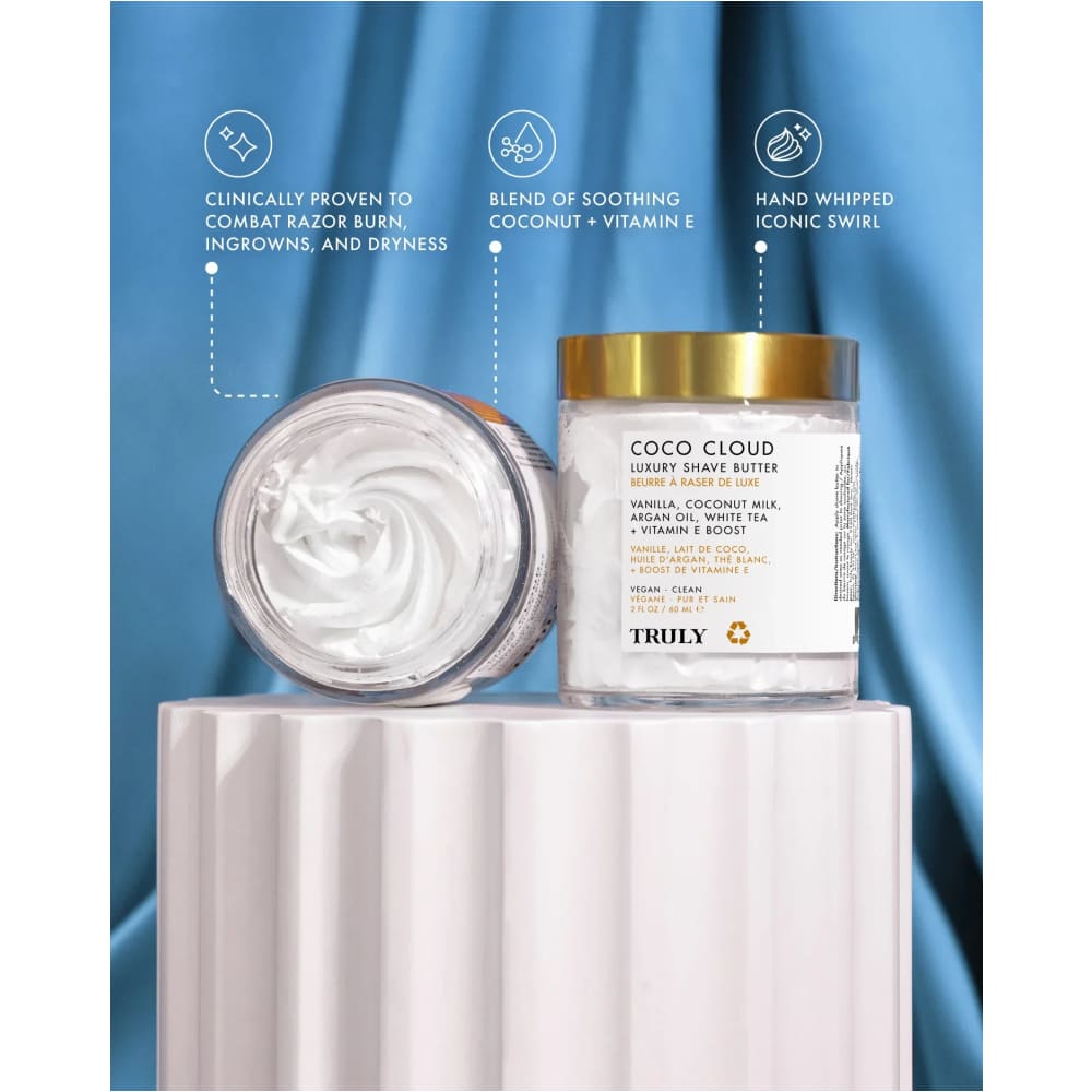 Crema de Afeitar Truly Coco Cloud – Hidratación Suave y Afeitado Ultra-Sedoso