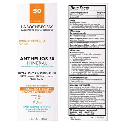 Súper Protector Solar Anthelios con minerales SPF 50