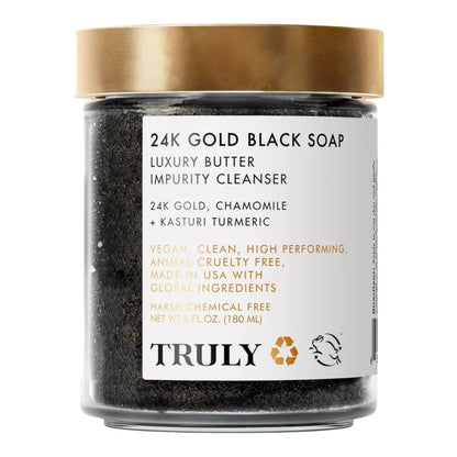 Jabon Negro de ORO de 24 Quilates limpiador de impurezas de lujo TRULY