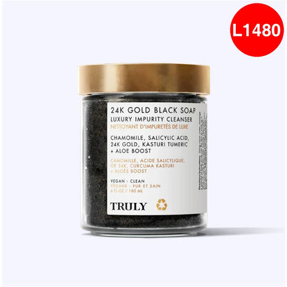 Jabon Negro de ORO de 24 Quilates limpiador de impurezas de lujo TRULY