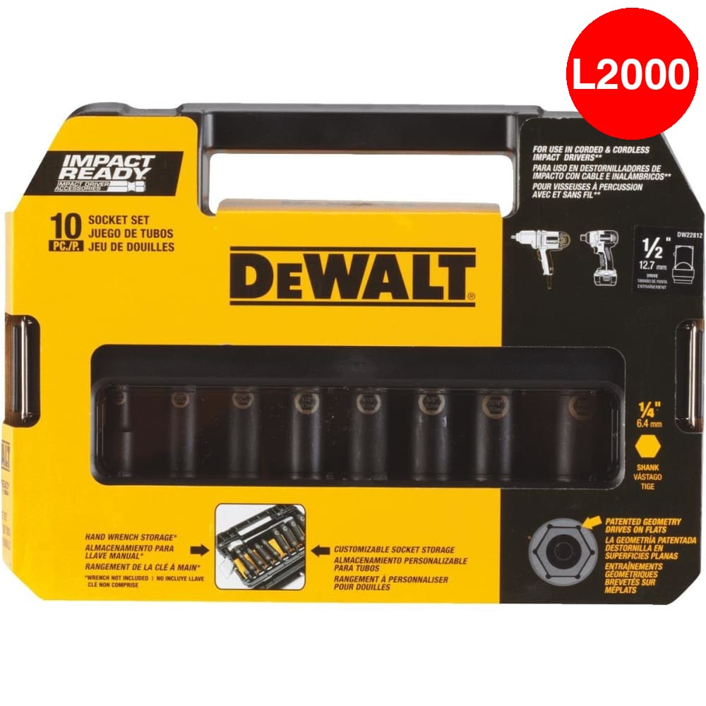 Juego de cubos de alto Impacto de 1/2’’ de 10 Piezas