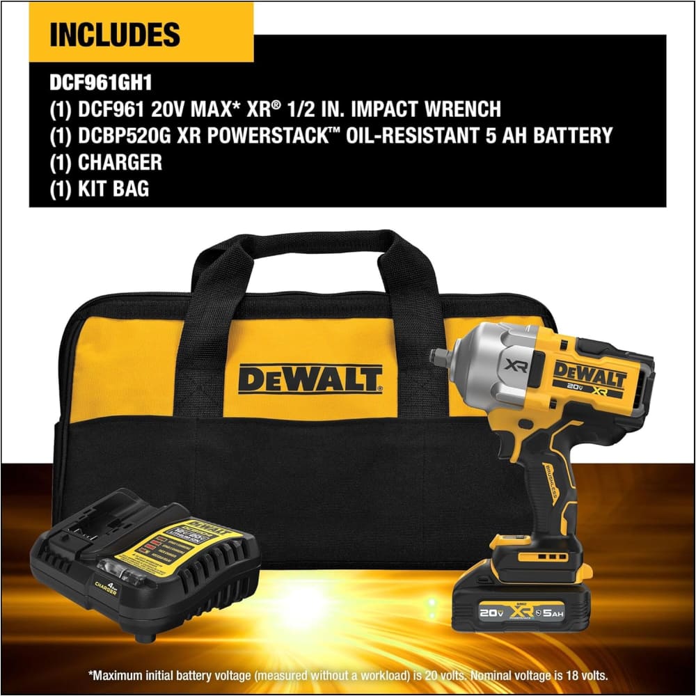 Kit de Taladro Inalámbrico de Alto Impacto XR DeWALT DCF961GH1