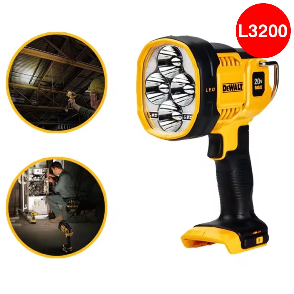 Linterna LED de Trabajo DeWALT de 1500 Lúmenes DCL043