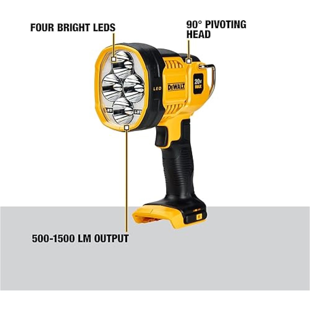 Linterna LED de Trabajo DeWALT de 1500 Lúmenes DCL043