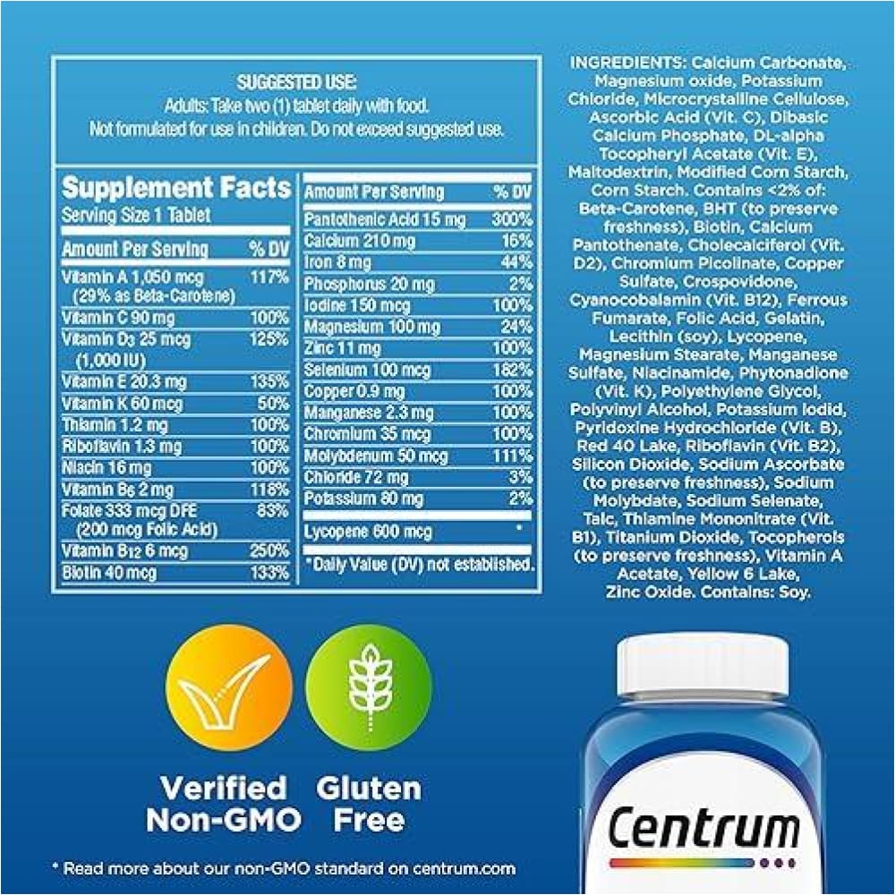 Multivitaminas Para Hombres con Vitamina D3 B12 B6 Biotina Selenio y Antioxidantes