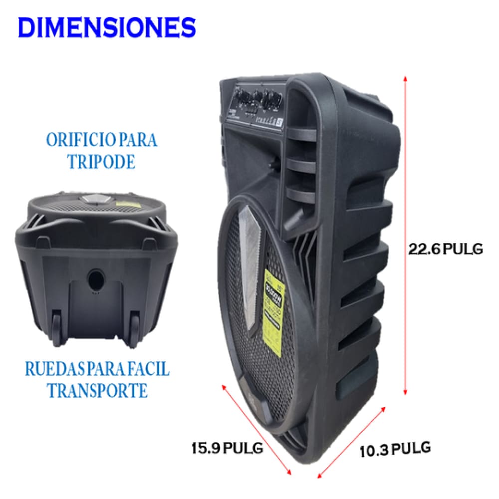 PARLANTE RECARGABLE BLUETOOTH DE 30,000W P.M.P.O + TRIPODE GRATIS