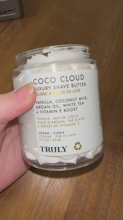 Crema de Afeitar Truly Coco Cloud – Hidratación Suave y Afeitado Ultra-Sedoso