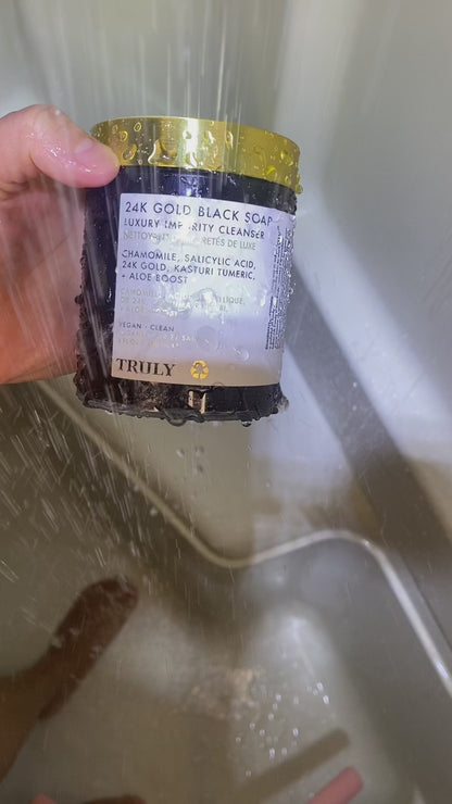 Jabon Negro de ORO de 24 Quilates, limpiador de impurezas de lujo TRULY