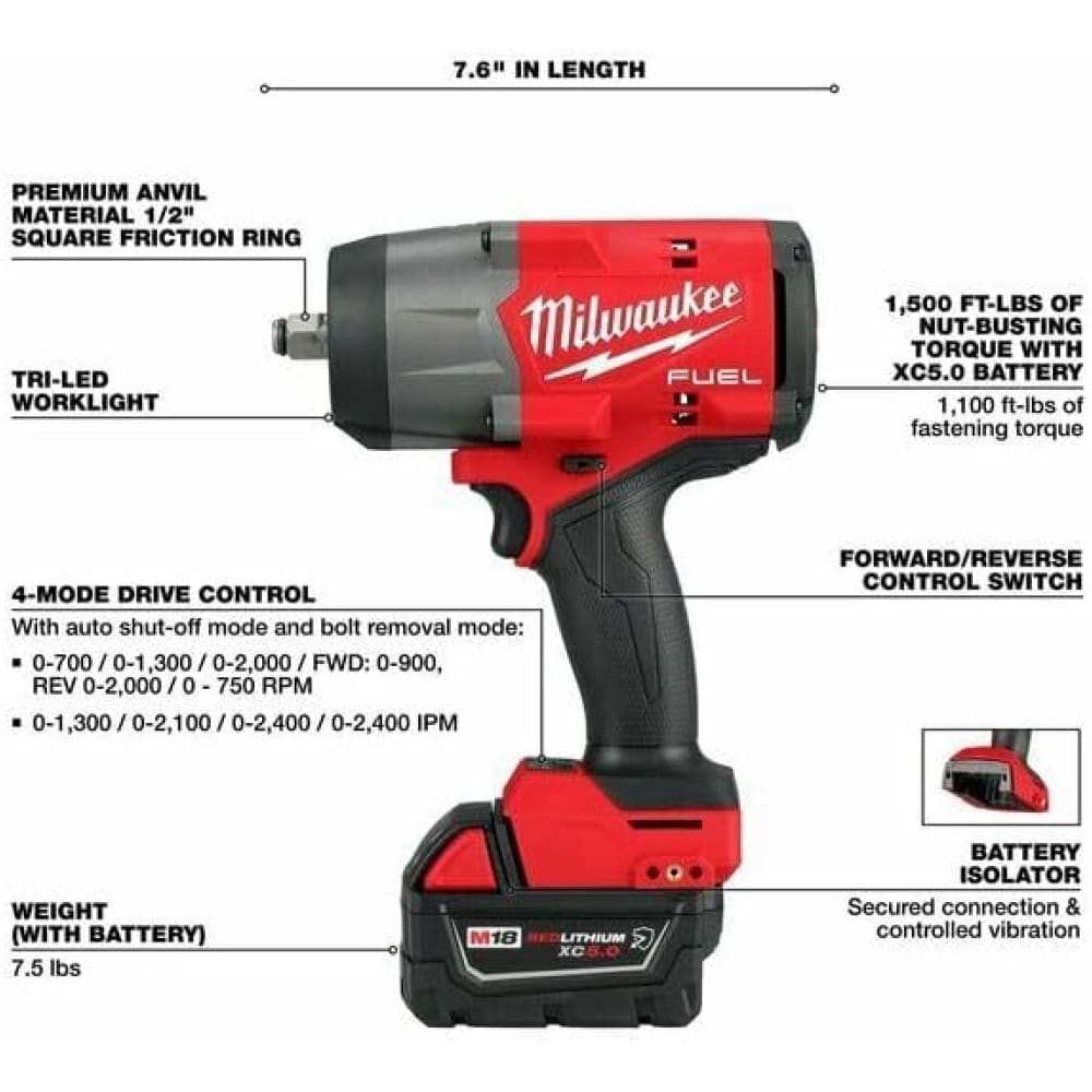 Taladro Inalámbrico de torque de alto impacto Milwaukee 2967-21B