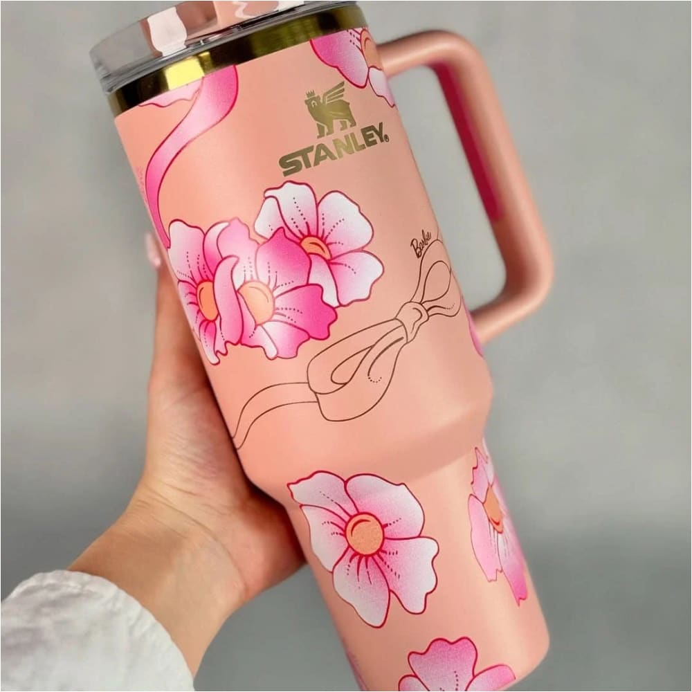 Taza coleccionable Stanley BARBIE de Acero inoxidable - 1.2 Litros (FLORES)