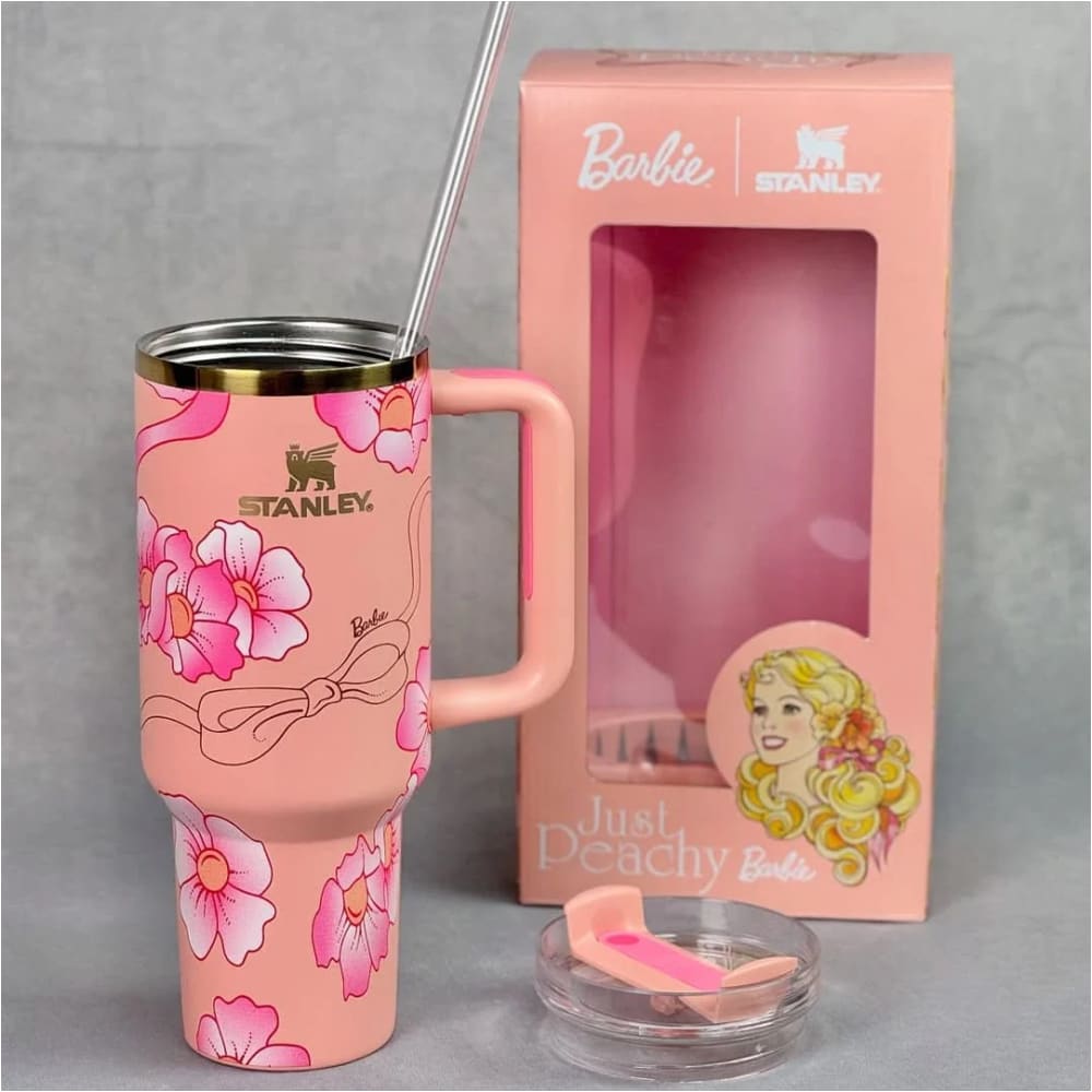 Taza coleccionable Stanley BARBIE de Acero inoxidable - 1.2 Litros (FLORES)