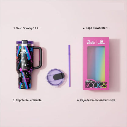 Taza coleccionable Stanley BARBIE de Acero inoxidable - 1.2 Litros (NEGRO)