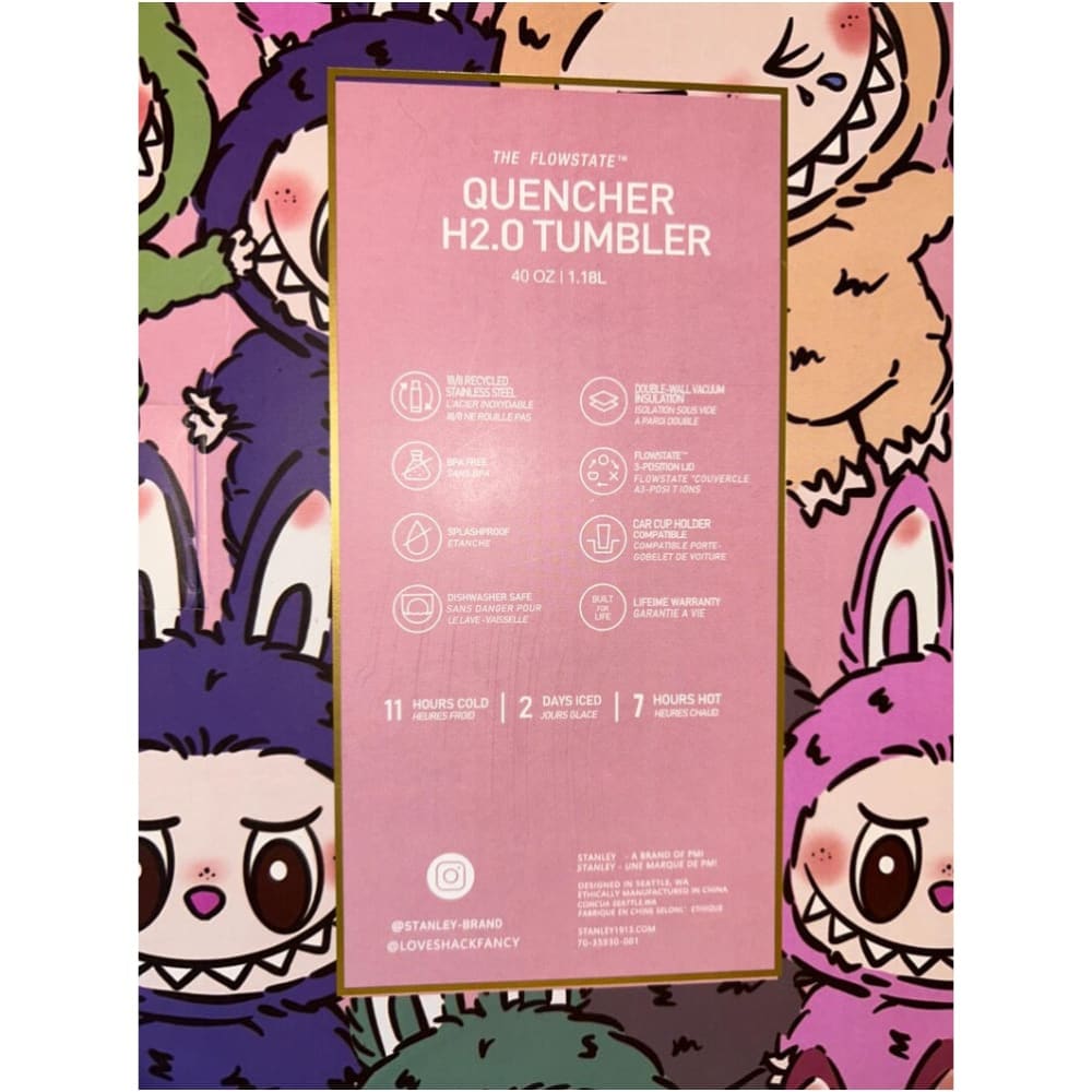 Taza coleccionable Stanley LABUBU de Acero inoxidable - 1.2 Litros (Modelo 1)