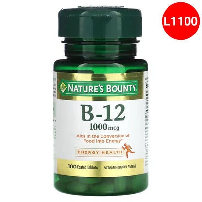 Vitamina B12 de 1000 mcg de 100 UNDS para tener mas energias - Nature’s Bounty